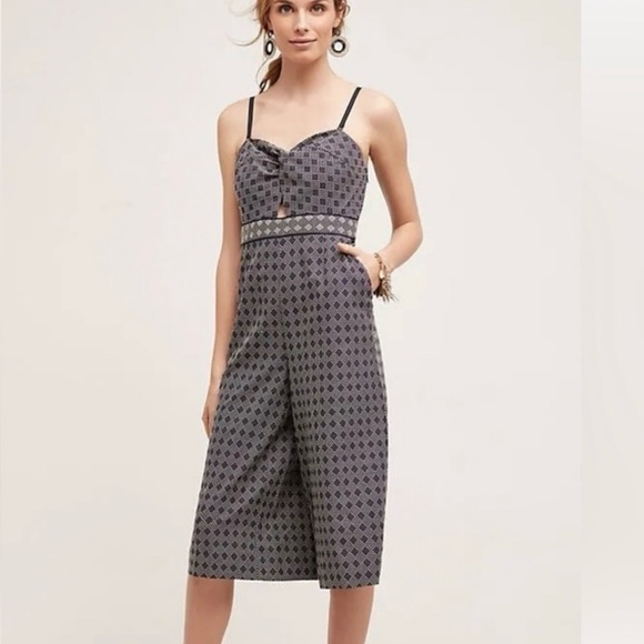 Anthropologie Elevenses cropped jumpsuit - Picture 3 of 16